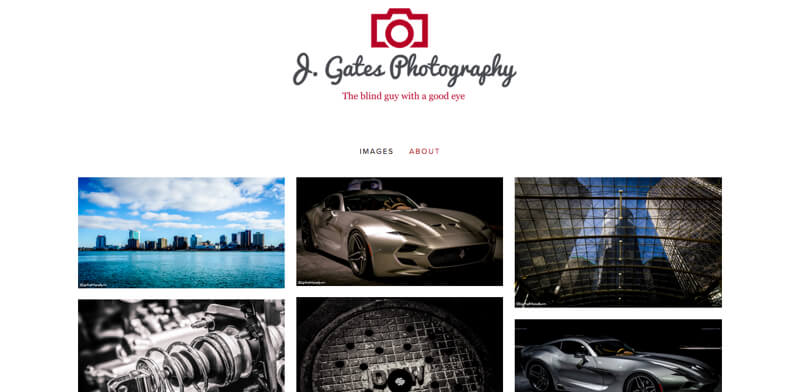 Blind photographer James Gates