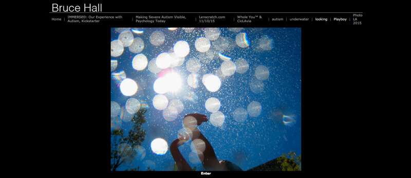 Blind photographer Bruce Hall