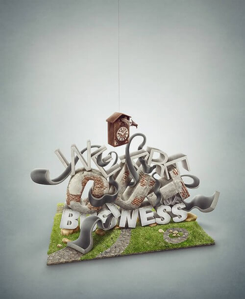 Create a 3D Text Effect With Photoshop and Maya