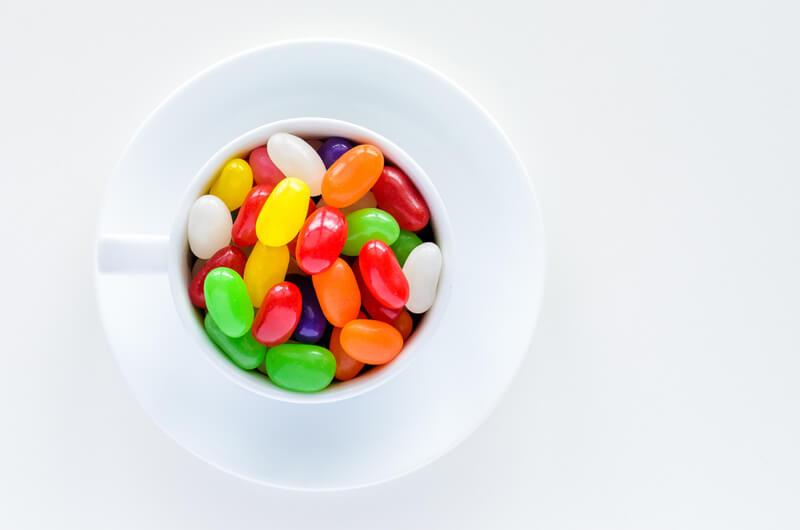 still life photography jelly beans