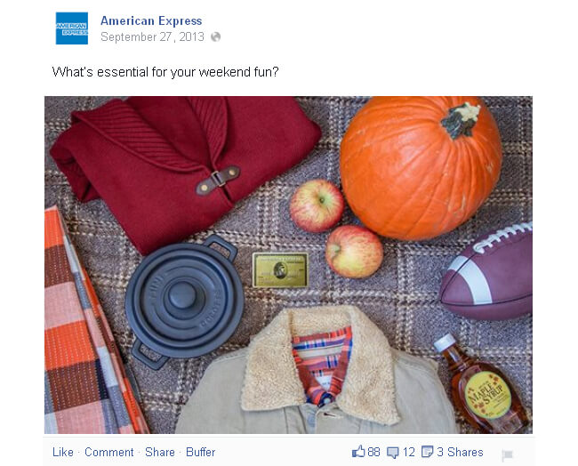 American Express Facebook post