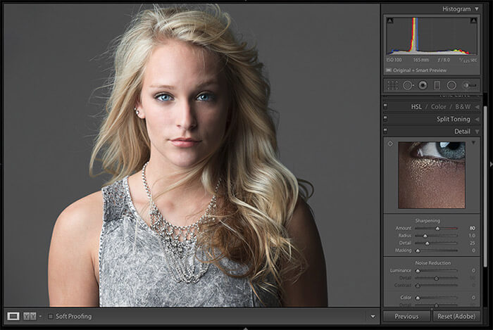 Sharpening Women’s Skin in Lightroom