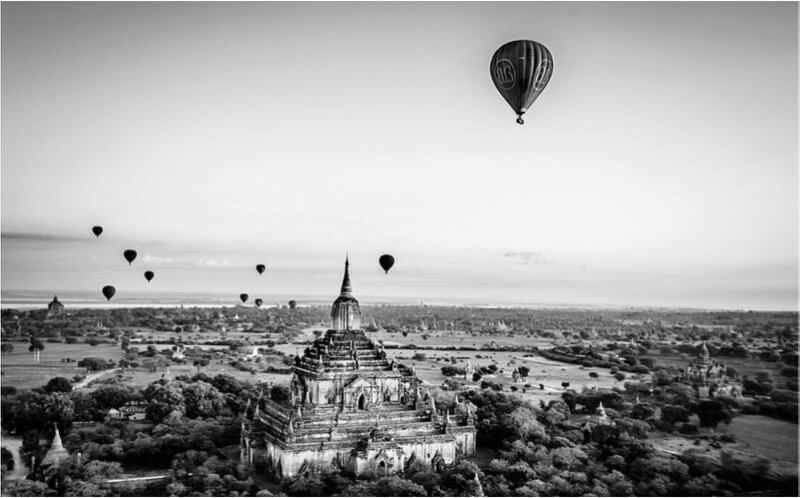 Myanmar - .balloons over bagan.