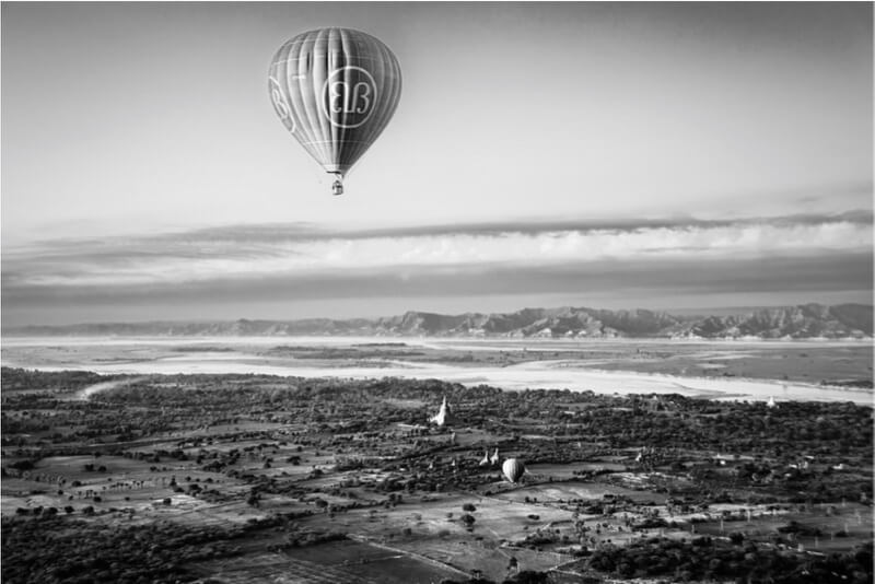 Myanmar - .balloons over bagan.