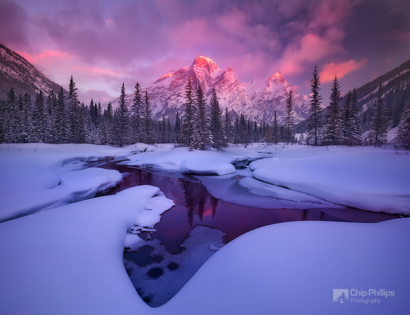 Chip Phillips - Mount Kidd Reflecting Pools Winter