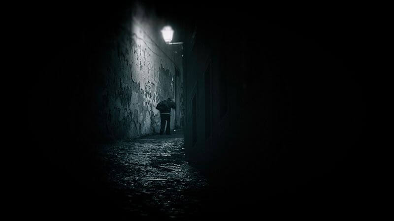Man Walking at Night