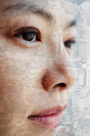Jasper James - city portrait double exposure