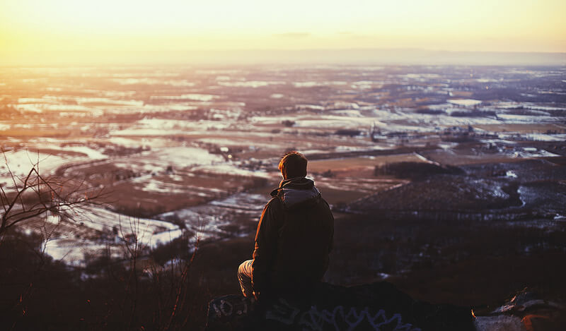 Nate Bittinger view from a hill