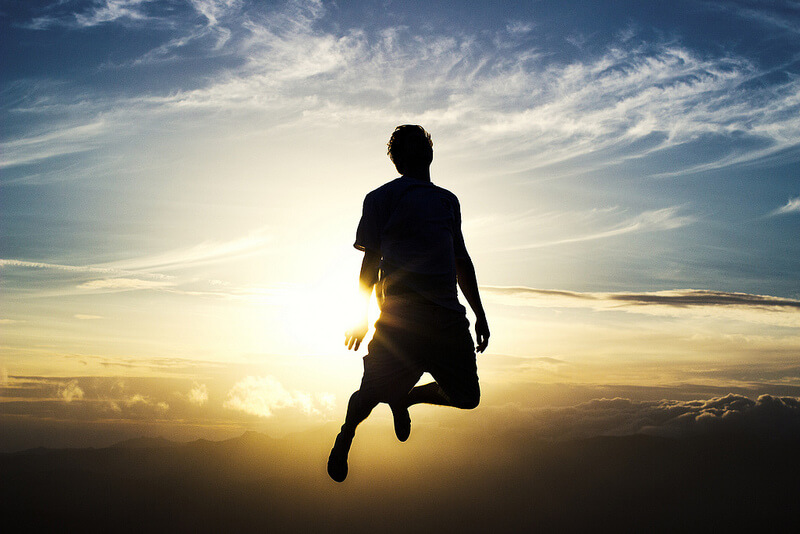 Nate Bittinger jumping in air