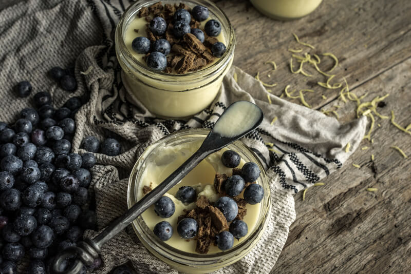 Carol Hart Lemon Creams w/ Blueberries & Gingersnaps