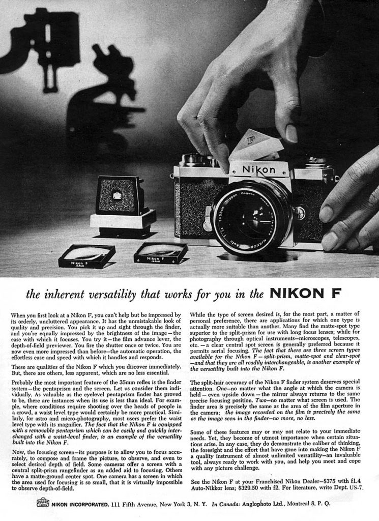 Nikon F 1960