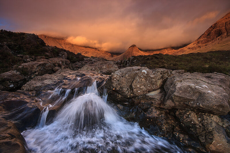 stream with waterfall