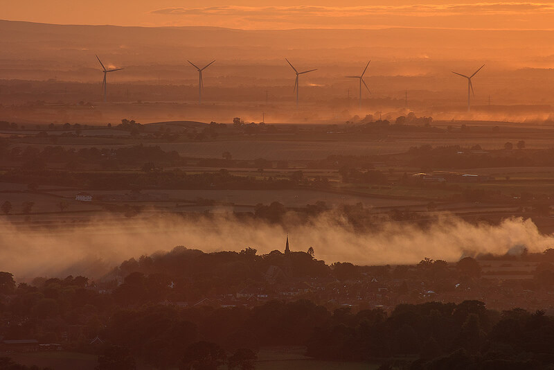 windmills and mist