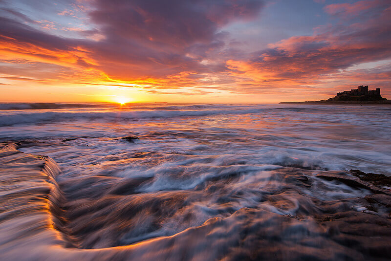 sunrise over shore