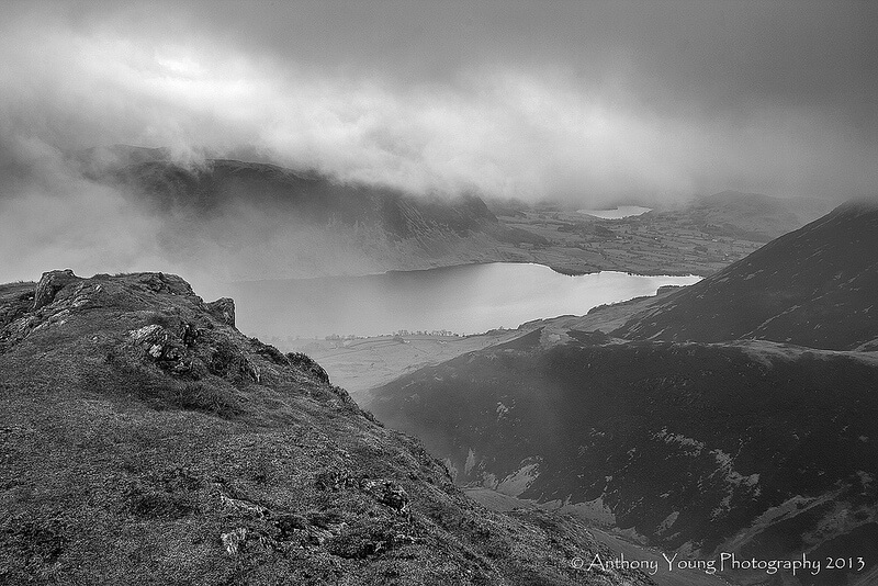 mist over lake