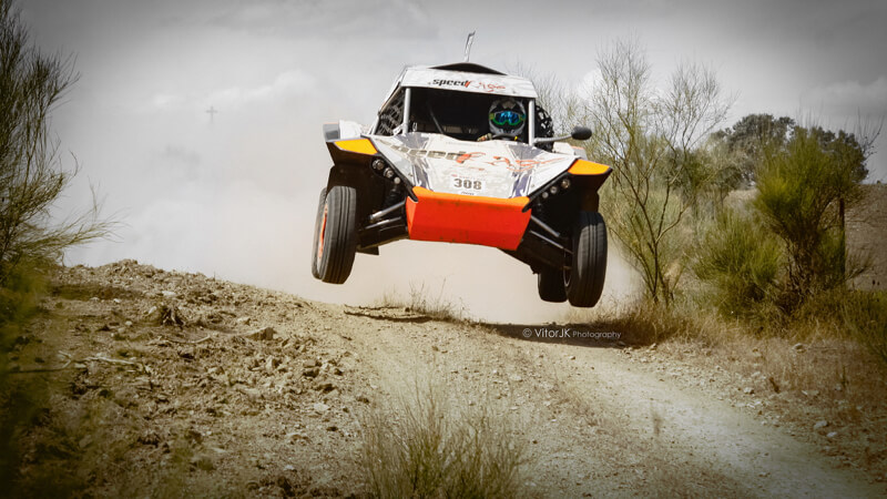 rally car jumping