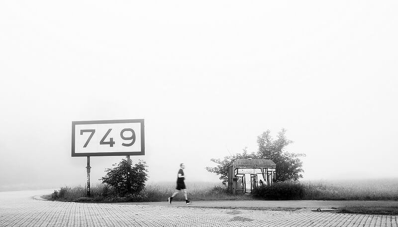 Man running in the street