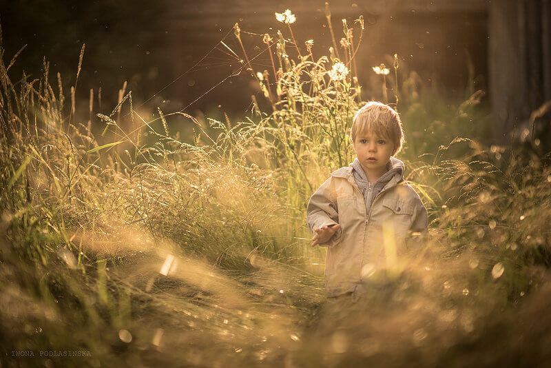 boy lost in field