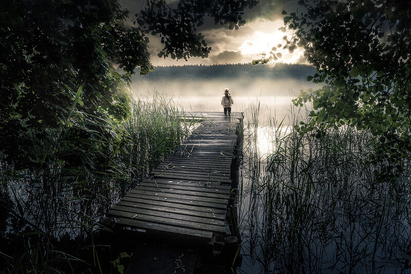 early morning by the lake