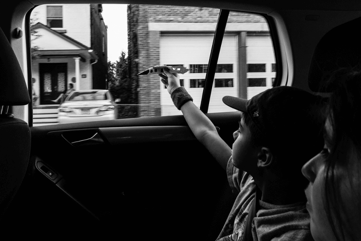Celina Bailey riding in car