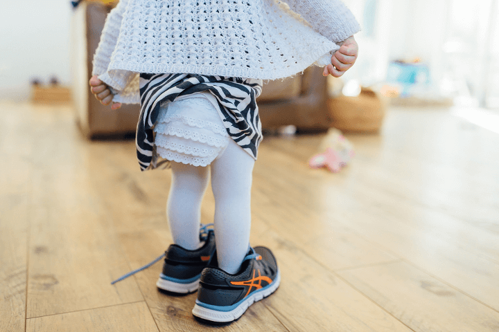 Jenny Rusby little girl big shoes
