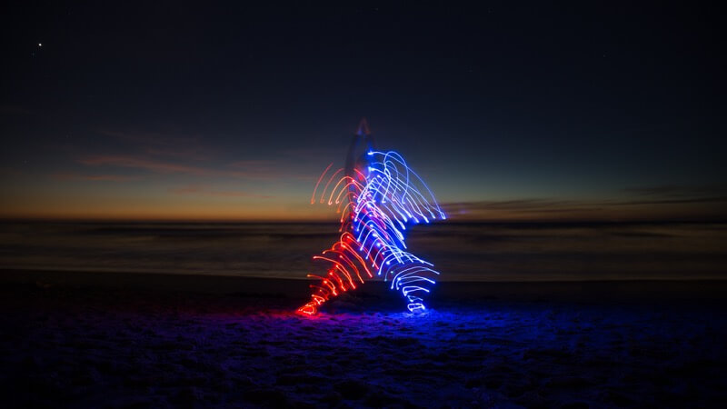 Yoga Dancing with LEDs