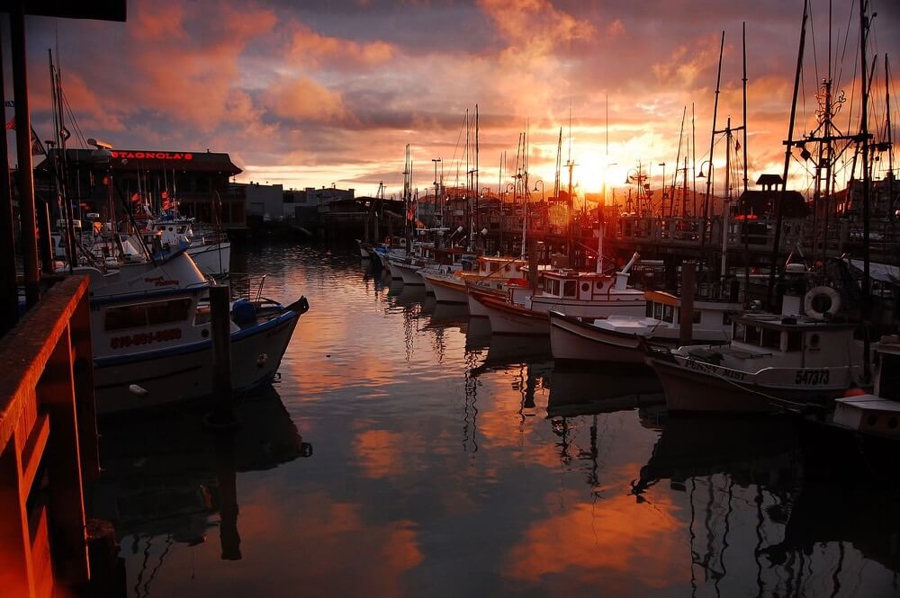 Vincent Lock - sun setting at the fisherman’s wharf