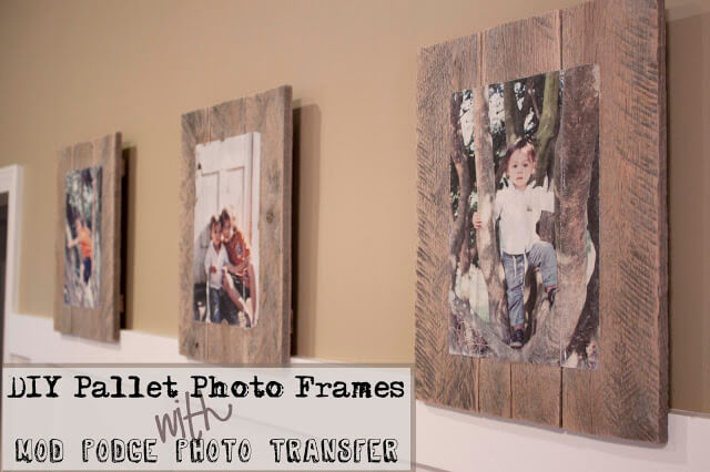 pallet photo frames