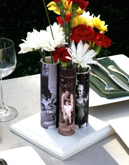 pvc pipe photo vase