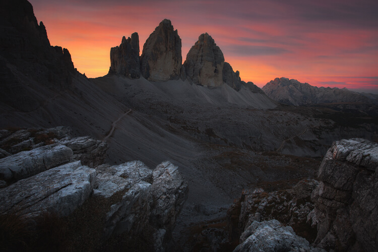 Tre Cime di Lavaredo alps photography