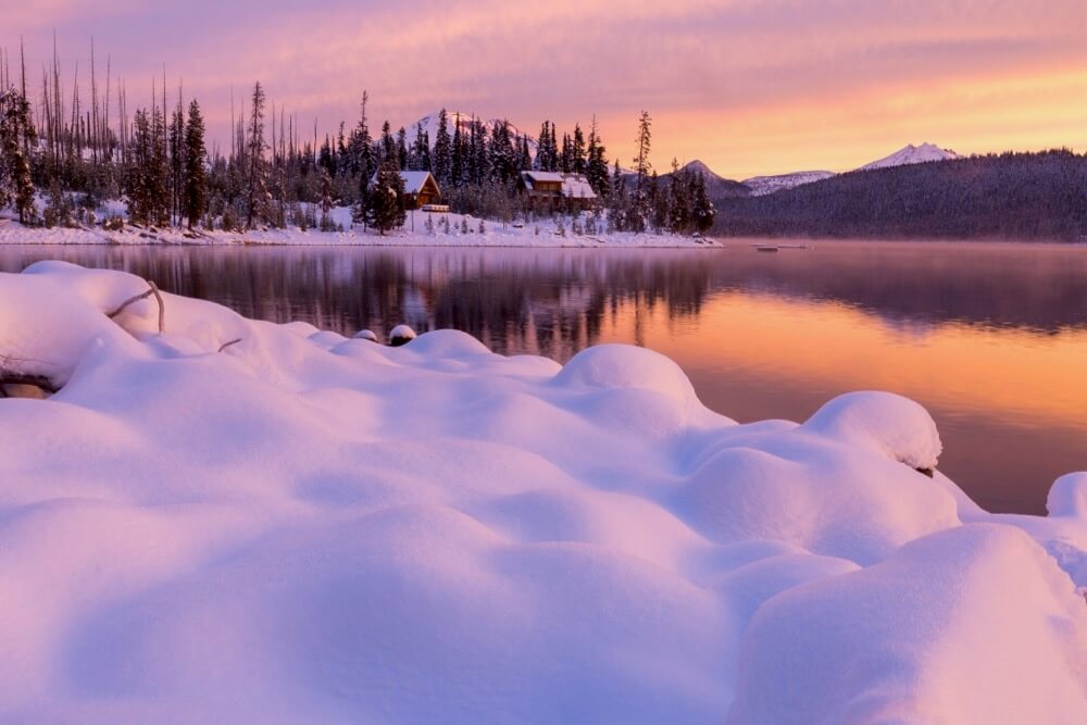 Elk Lake Cabin Sunrise
