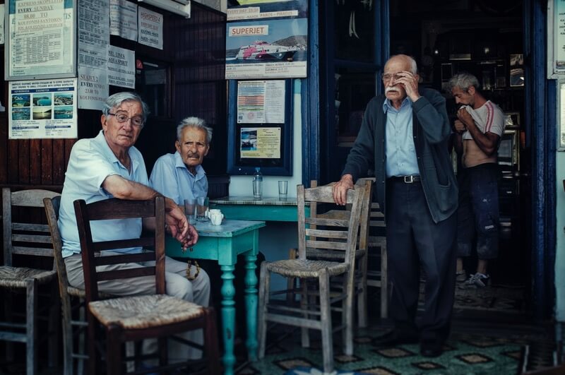 old men socializing