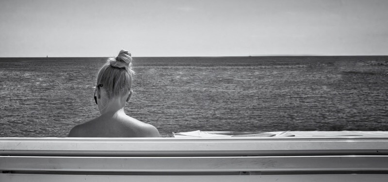 woman by the ocean