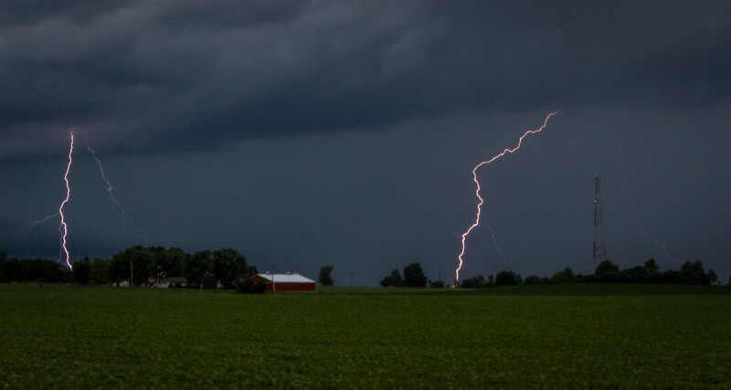 lightning strikes