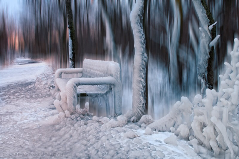 frozen bench