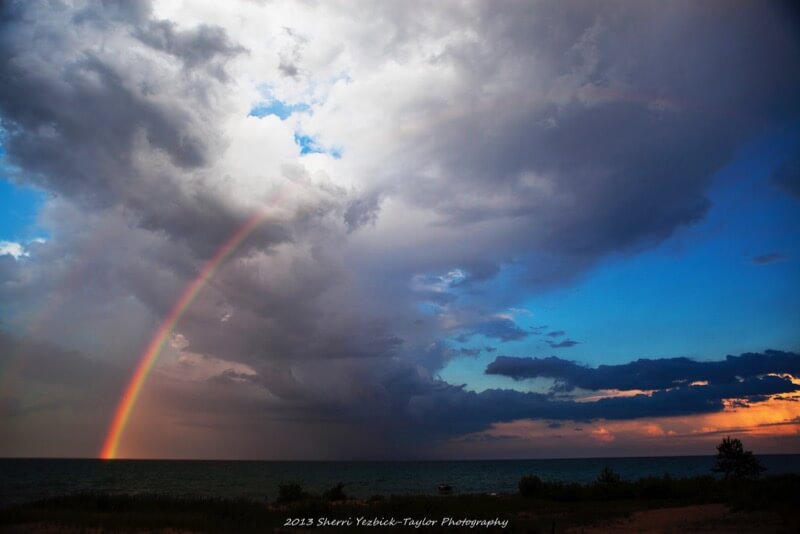 Sherri Yezbick-Taylor - Rainbow Over Lake Huron