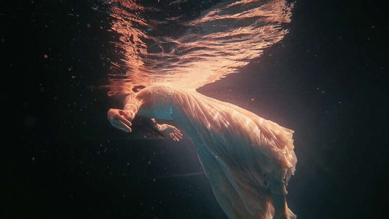 julian oh floating in dress