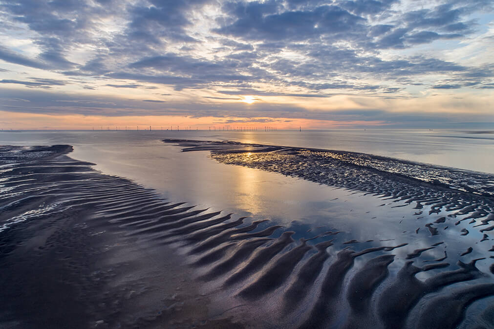 Sand flats sunset