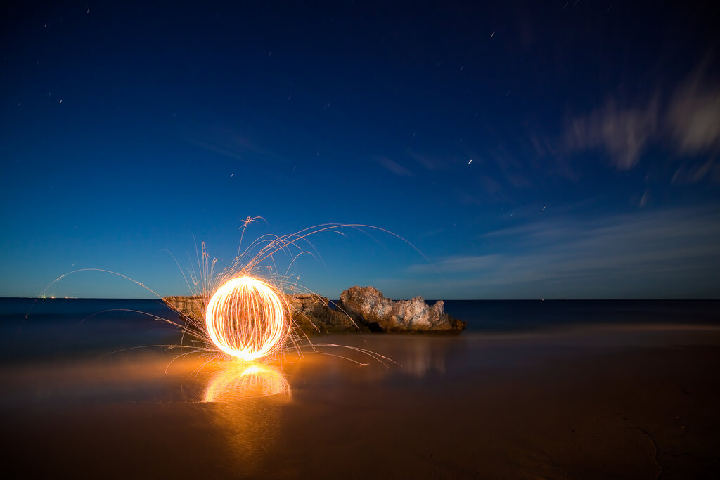 Stephen Humpleby - Bennion Beach light painting