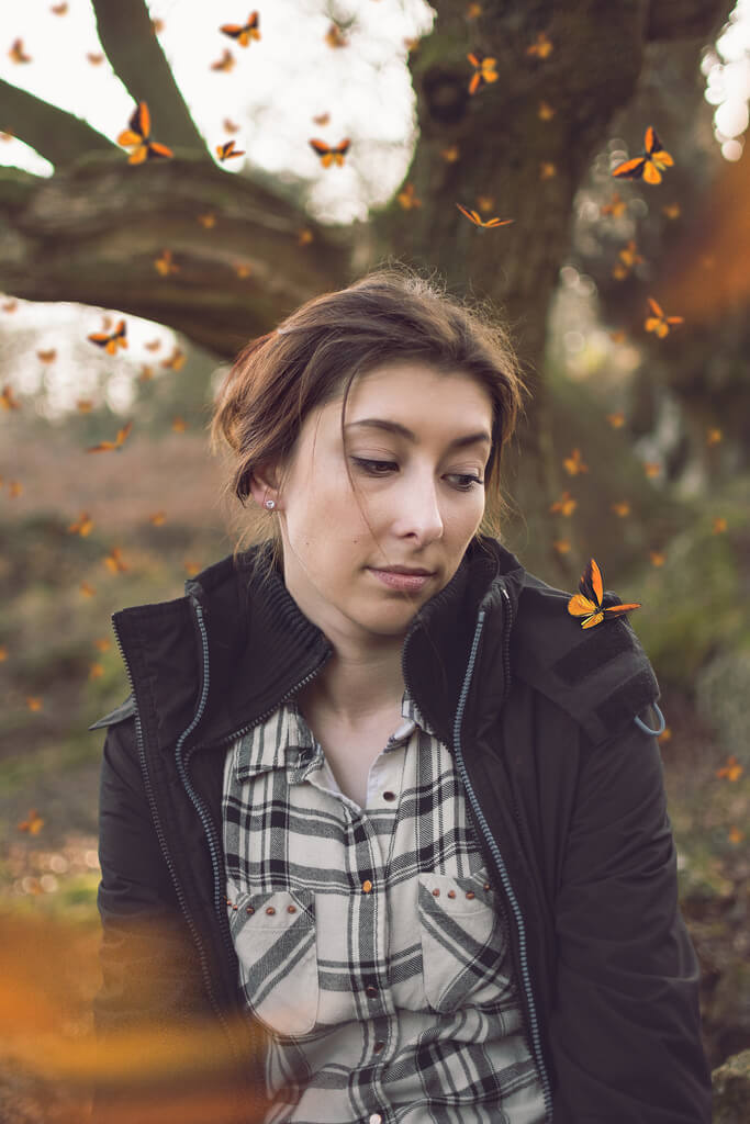 Gideon Way - portrait with butterflies
