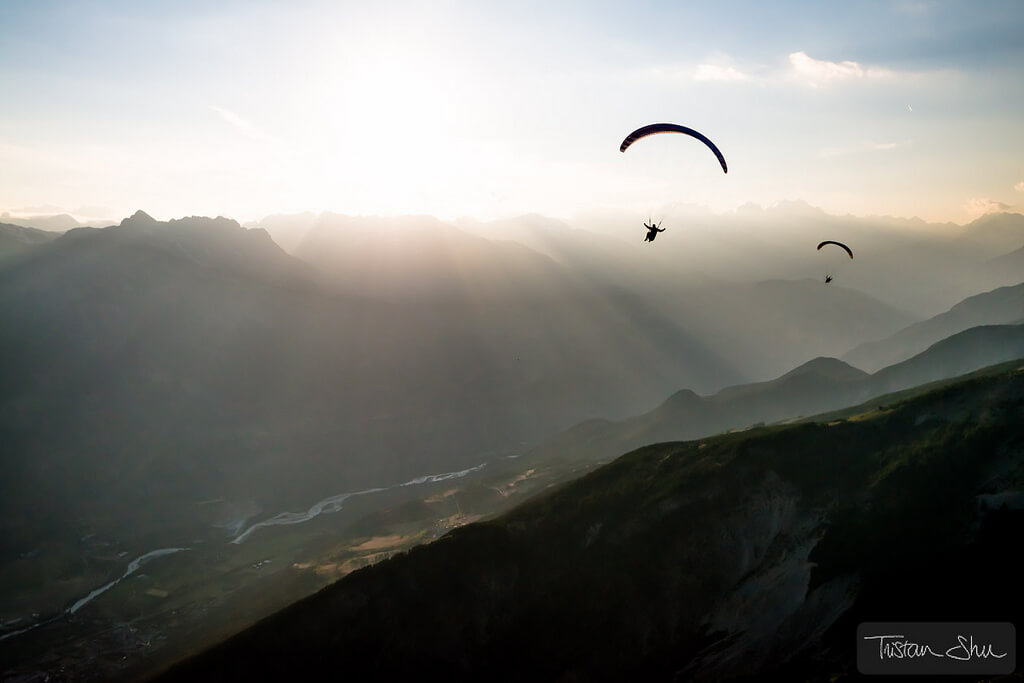 Tristan Shu Lebeschu - paragliding silhouette