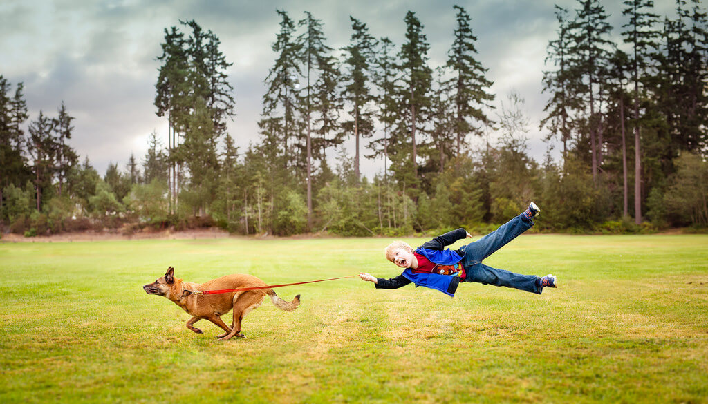 Katie McLellan dog pulling leash