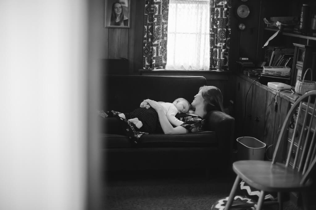 Dawn Derbyshire - baby sleeping on mom’s chest