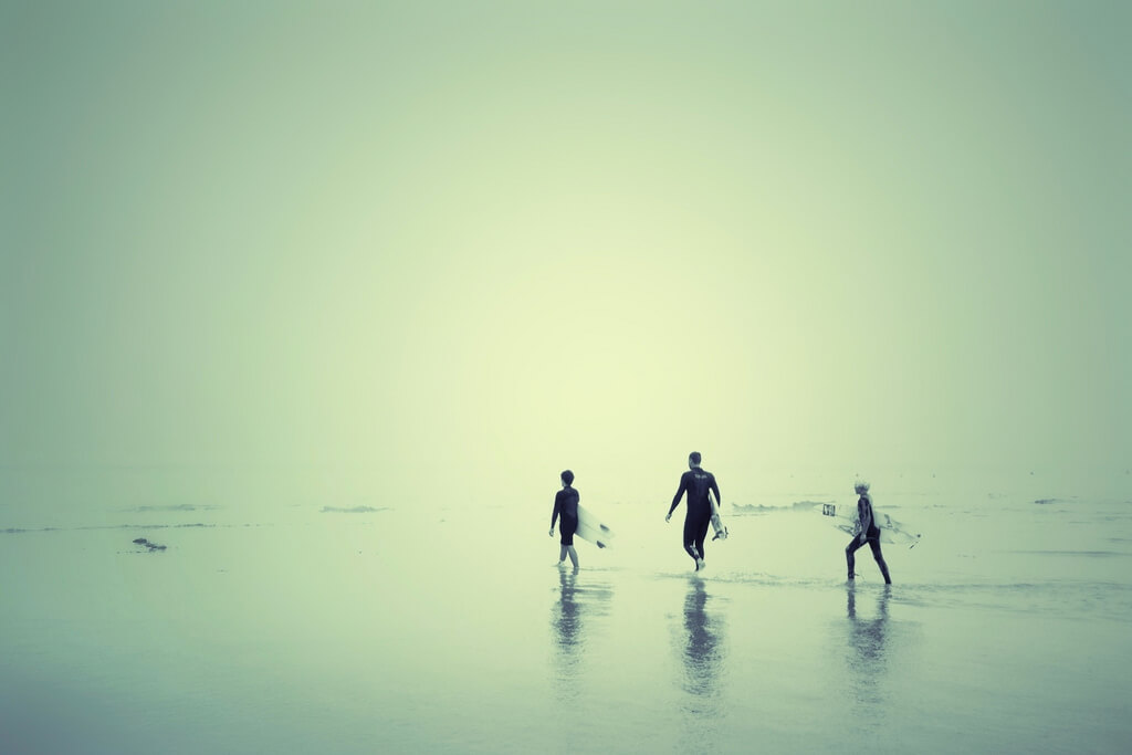 Sharon LuVisi - surfers wading
