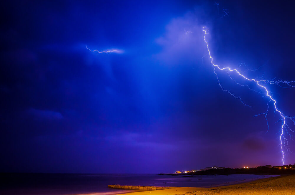 Delyth Angharad - Lightning at Gordon’s Bay