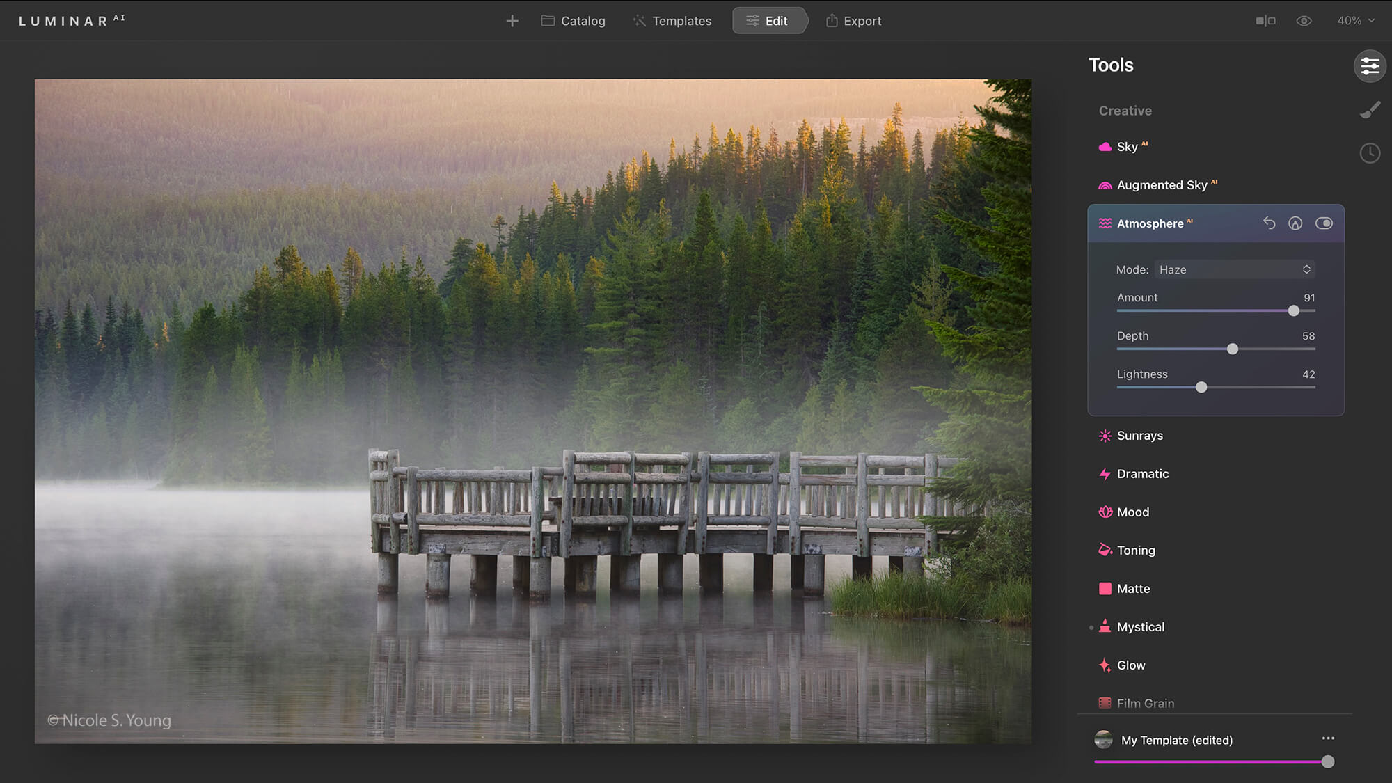 Atmosphere added for creative photo editing tips
