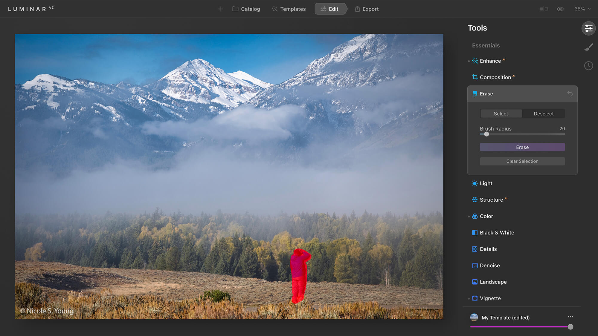 Mountain landscape for quick creative photo editing tips