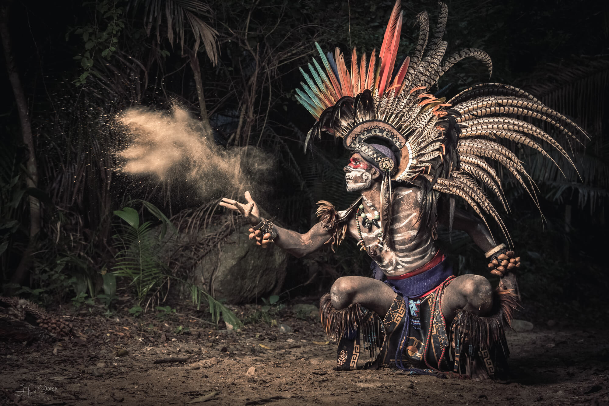 cinematic photography of throwing dust into the air