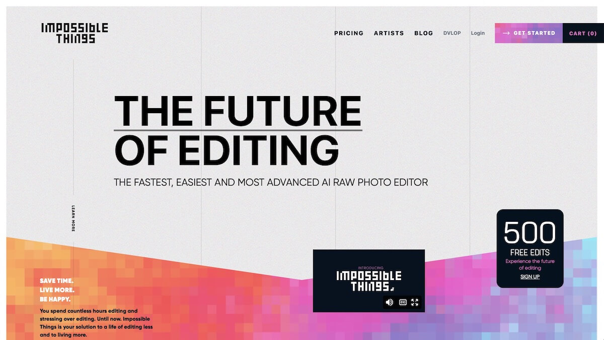 Impossible Things homepage